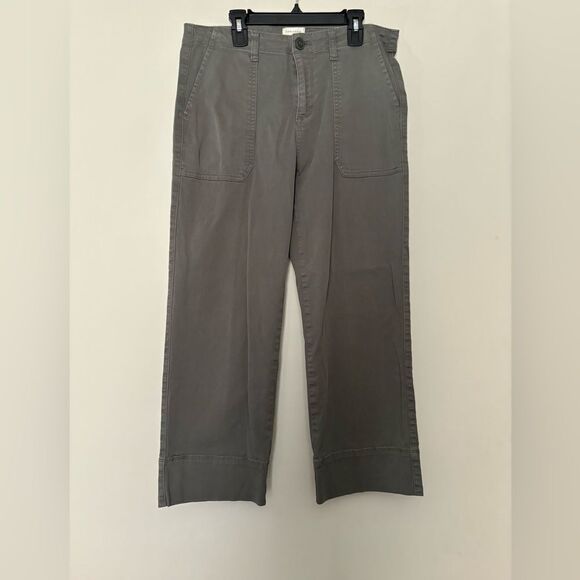Sanctuary Standard Surplus Cropped GREEN Pants Size 28 Minimalist Preppy - Picture 1 of 5